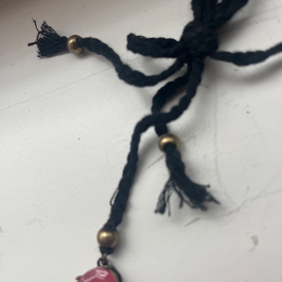 Pink and black chord necklace - Picture 3 of 3
